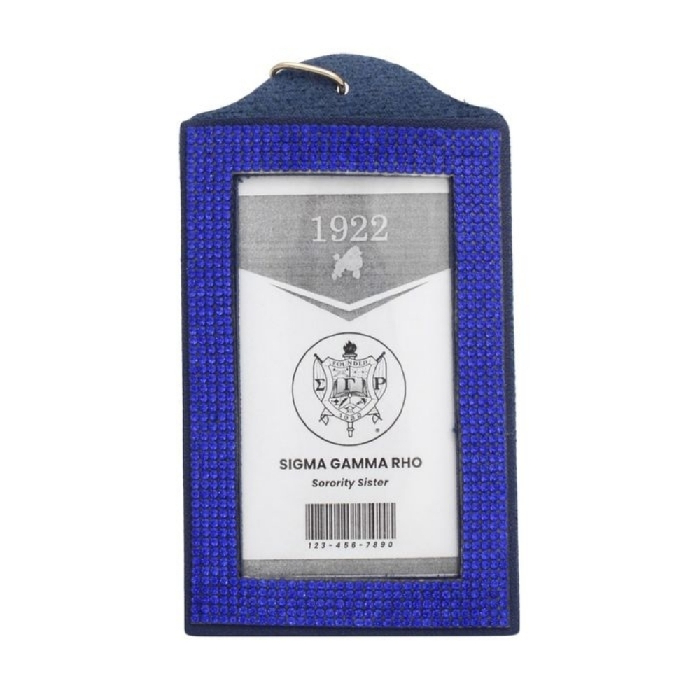 SGRHO Blue Sparkle Sorority Pride ID Badge Holder - Picture 3 of 5